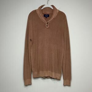 NWOT Even Tide Shawl Collar Tan Sweater Size M Pullover Stitch Fix